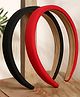 Stol'n Set Of 2 Solid Hair Bands - Black & Red