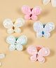 Stol'n Set Of 5 Shimmered Sequin Embellished Butterfly Designed Rubber Bands - Multi Colour