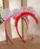 Stol'n Set Of 2 Animal Ears Designed Hair Bands - Pink & Red
