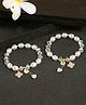 Stol'n Crystal Pearl Embellished Bracelets - White