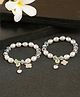 Stol'n Crystal Pearl Embellished Bracelets - White