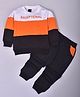 Kiwi Cotton Knit Full Sleeves Exceptional Text Printed Tee & Joggers Set - Black