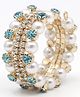 Aabacus Diamond Bead Embellished Bracelet - Blue