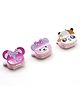 Aabacus Set Of 3 Animals Face Detailed  Hair Clips - Multi Colour
