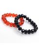 Aabacus Set Of 2  Beads Detailed Bracelets - Maroon & Black