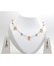 Aabacus  Pearl Work Embellished Necklace And Earrings - Yellow