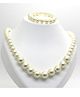 Aabacus Beads Embellished  Necklace & Bracelet Set - Off White