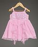 KIDSDEW Woven Sleeveless Sequins Embellished Dress - Pink