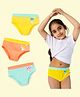 SuperBottoms Bamboo Knit Pack Of 3 Baby Bunny Designed Panties With Funky Tattoo - Blue Yellow & Orange