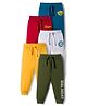 Babyhug Cotton Knit Full Length Lounge Pant With Text Print Pack Of 5 - Multicolour