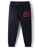 Babyhug Cotton Knit Full Length Lounge Pant With Number Print - Navy Blue
