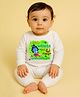 The Peppy Tend 100% Cotton Knit Janmasthami Theme Full Sleeves Little Kanha On First Janmasthami Text Printed Romper - White