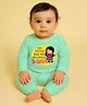 The Peppy Tend 100% Cotton Knit Rakshabandhan Theme Full Sleeves My Brother Has The Smartest Sister Text Printed Romper - Sea Green