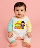The Peppy Tend 100% Cotton Knit Rakshabandhan Theme Full Sleeves My Brother Has The Smartest Sister Text Printed Romper - Multi Colour