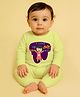 The Peppy Tend 100% Cotton Knit Rakshabandhan Theme Full Sleeves I Love My Bro This Much Text Printed Romper - Yellow