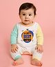 The Peppy Tend 100% Cotton Knit Rakshabandhan Theme Full Sleeves Worlds Best Brother Text Printed Romper - Multi Colour