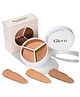 Gleva Tri-Color Concealer for Women, Full Coverage,Waterproof & Long-Lasting for Dark Circles, Fine Lines & Under Eye (Fair) - 100 g