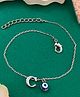 Digital Dress Room C Letter Blue Evil Eye Silver Plated Bracelet Rakhi for Brother