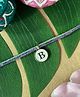 Digital Dress Room B Letter Round White Initial Coin Pendant Thread Rakhi for Brother,Bhaiya