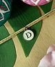 Digital Dress Room D Letter Round White Initial Coin Pendant Thread Rakhi for Brother,Bhaiya