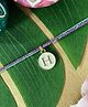 Digital Dress Room H Letter Round White Initial Coin Pendant Thread Rakhi for Brother,Bhaiya