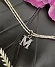 Digital Dress Room M Roman Letter Silver Plated AD Initial Thread Rakhi for Brother,Bhaiya
