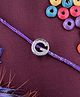 Digital Dress Room G Letter Silver Plated Barrel Shape AD Initial Thread Rakhi for Brother,Bhaiya