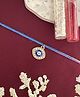 Digital Dress Room Gold Plated American Diamond Evil Eye Charm Thread Rakhi for Brother, Bhai