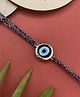 Digital Dress Room Gold Plated Blue Evil Eye Charm Pendant Thread Rakhi for Brother
