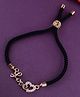 Digital Dress Room Gold Plated AD LOVE Heart Pendant Lumba Rakhi for Bhabhi/Sister in Law