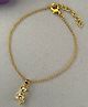 Digital Dress Room Gold Plated AD Cat Pendant Bracelet Lumba Rakhi for Bhabhi/Sister in Law
