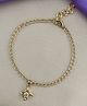 Digital Dress Room Gold Plated AD Flower Pendant Bracelet Lumba Rakhi for Bhabhi/Sister in Law