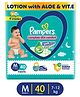Pampers All Round Protection Pant Style Baby Diapers  7-12 kg | Anti Rash Blanket | Lotion with Aloe Vera Diapers Medium - 40 Pieces