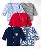 OHMS Single Jersey Knit Full Sleeves Jhablas With Stripes & Animal Print Pack Of 5 - Multicolour