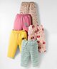OHMS Single Jersey Knit Full Length Lounge Pants with Stripes & Animal Print Pack of 5 - Multicolor
