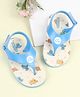 Babyoye Velcro Closure Puppy Printed Flip Flops - Light Blue