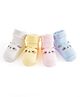 Kidofash Cotton Knit Pack Of 4 Baby Animals Designed Socks - Multi Colour