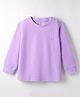 Kanvin Full Sleeves Solid Color Antipilling Polar Fleece Knitted Sweatshirt - Violet