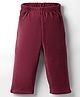 Kanvin Knit Full Length Solid Colour Fleece & Woollen Lounge Pant - Maroon
