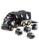 Play Nation 5 In 1 Friction Powered Police Truck Toy Set With Light & Sound - Black