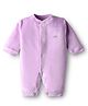 Mom's pet Velvet Knit Full Sleeves Solid Romper - Purple
