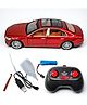 The Flyers Bay Mercedes RC Car, 1:22 Scale,Die-Cast Model with Openable Doors, Lights and Smoke Effects, Toy for Kids (Red)