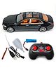 The Flyers Bay Mercedes RC Car, 1:22 Scale,Die-Cast Model with Openable Doors, Lights and Smoke Effects, Toy for Kids (Black)