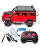 The Flyers Bay Mercedes-Benz G RC Car, 1:22 Scale,Die-Cast Model with Openable Doors, Lights and Smoke Effects, Toy for Kids (Red)