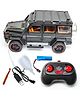 The Flyers Bay Mercedes-Benz G RC Car, 1:22 Scale,Die-Cast Model with Openable Doors, Lights and Smoke Effects, Toy for Kids 3+ Years (Black)