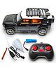 The Flyers Bay Land Rover Defender RC Car, 1:22 Scale,Die-Cast Model with Openable Doors, Lights and Smoke Effects, Toy for Kids (Black)