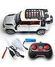 The Flyers Bay Land Rover Defender RC Car, 1:22 Scale,Die-Cast Model with Openable Doors, Lights and Smoke Effects, Toy for Kids (Silver)