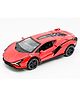 The Flyers Bay 1:32 Scale DieCast Metal Pull-Back Action Openable Doors Premium Car Toy for Kids Realistic Miniature Model Gift 2+yrs Girls Boys (Red)
