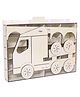 Fiddlys Wooden Premium Car Parking Station  Maximize Space and Organize Your Garage-for Girls & Boys (White)