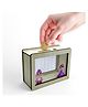 Fiddlys Learn to Save  Sagan Collection Princess-Themed Wooden Money/Piggy Bank Saving Box for Kids with Transparent Window | Smart Money Saver Coin Box Age - 3+ Years (?25,000 Capacity)